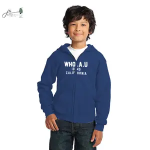 JULLIAN STORE Jaket Hoodie Anak WHO.AU California 1949 High Premium Quality Full Bordir Zipper Fashion Bahan Fleece Tebal Size S M L Usia 4-14 Tahun