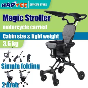 【 Pengiriman terjamin aman】Magic Stroller Baby 2 Way Travel Lightweight Foldable Bayi Dorong Roda Dorongan Cabin Child Children kereta dorong lipat