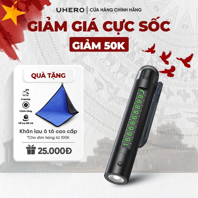 UHERO Dụng Cụ Thoát Hiểm Ô Tô 4 Trong 1 BTH01 Kiêm Bảng Số Điện Thoại Đèn Chiếu Sáng Đa Chức Năng - Nhỏ Gọn Mang Theo
