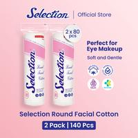 Gambar Selection Round Facial Cotton 80 pcs ( 2 Pack ) dari Selection Official Store Kota Semarang 1 Tokopedia