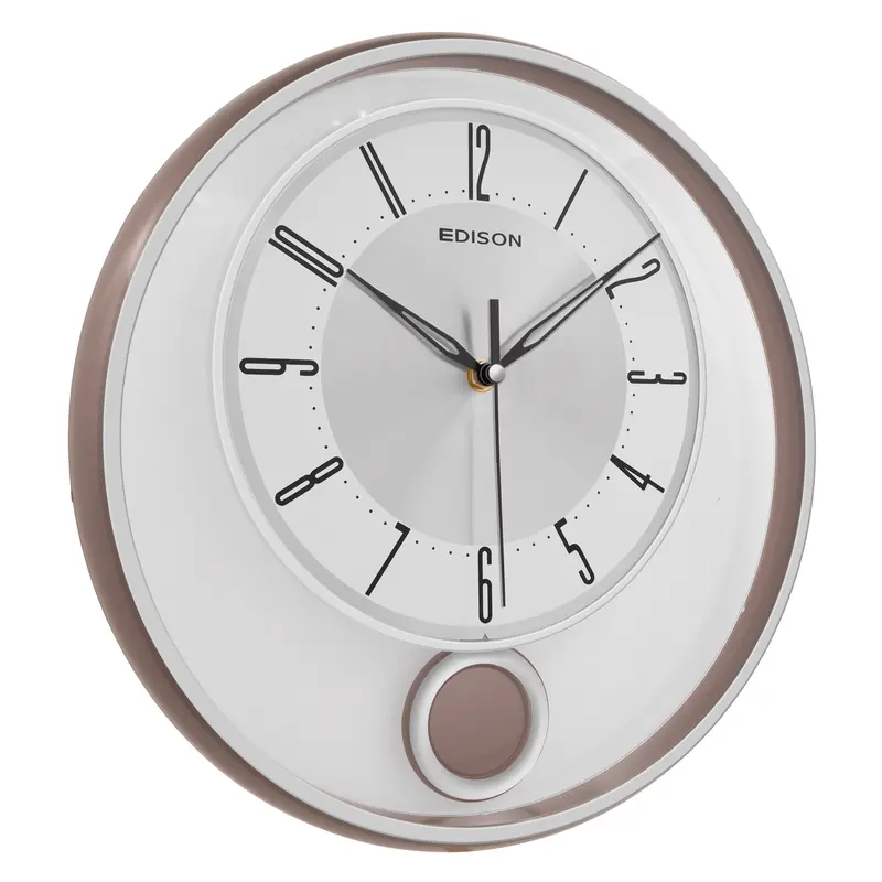Jam Dinding Edison Sweep ES 343 AL66 Bandul Diameter 330mm 33cm 4