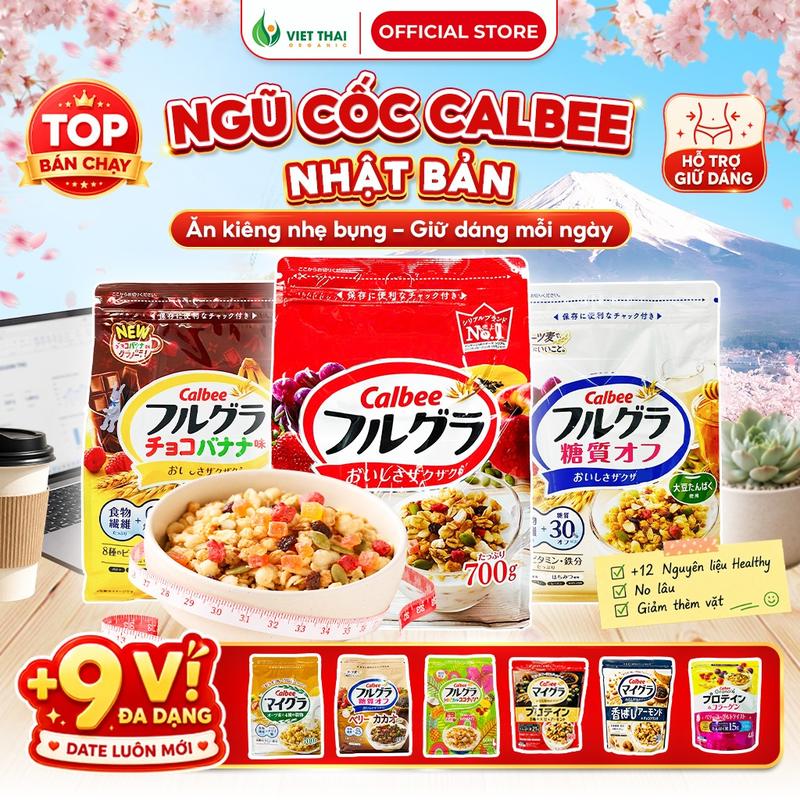 CODNgũ Cốc Ăn Kiêng Calbee Nhật Bản - Granola Dinh Dưỡng Ăn Sáng Siêu Hạt Trái…