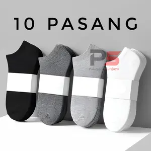 (PAKET 10 PASANG) Kaos Kaki Pendek Semata Kaki Kaos Kaki Polos Import Kaos Kaki Pria Wanita Kaus Kaki Olahraga Kaos Kaki Fashion Dewasa