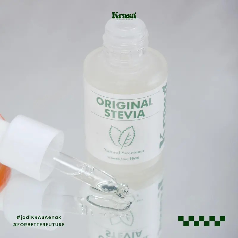 Krasa Stevia Pemanis Alami Original Paket Merger 15ml + 5ml - Gula Alami - Putih Food Sugar Susu - Tebu, Bubuk 2
