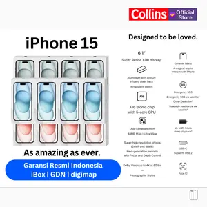 APPLE iPhone 15 128GB 256GB A16 Bionic CPU 6C / GPU 5C Resmi GDN DIGIMAP iBOX
