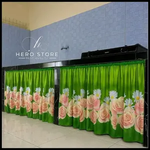 Gorden Kolong Dapur Minimalis 100 x 70 Cm Bonus Tali - Model Terbaru