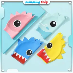 SWIMMING BABY Topi Renang Silikon Kartun Anak Pria & Wanita / Large Frosted Dinosaur Hat Waterproof