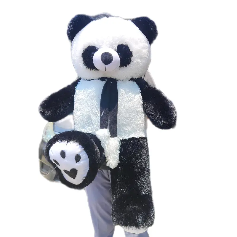 Boneka Panda Hitam Putih Syal Telapak Jumbo - Mainan Anak Berkualitas Tinggi - Toys 1