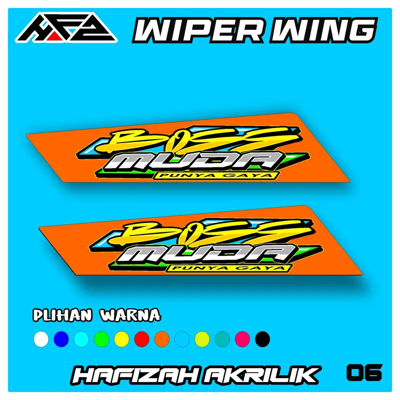 variasi wiper wing mobil pick up grandmax,l300,carry.traga,kijang,panther banyak pilihan warna kode006 6