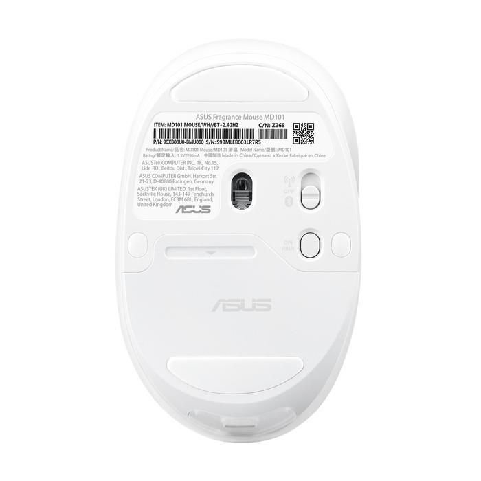 ASUS Fragrance Dual Mode Bluetooth Wireless Mouse MD101 - Iridescent White