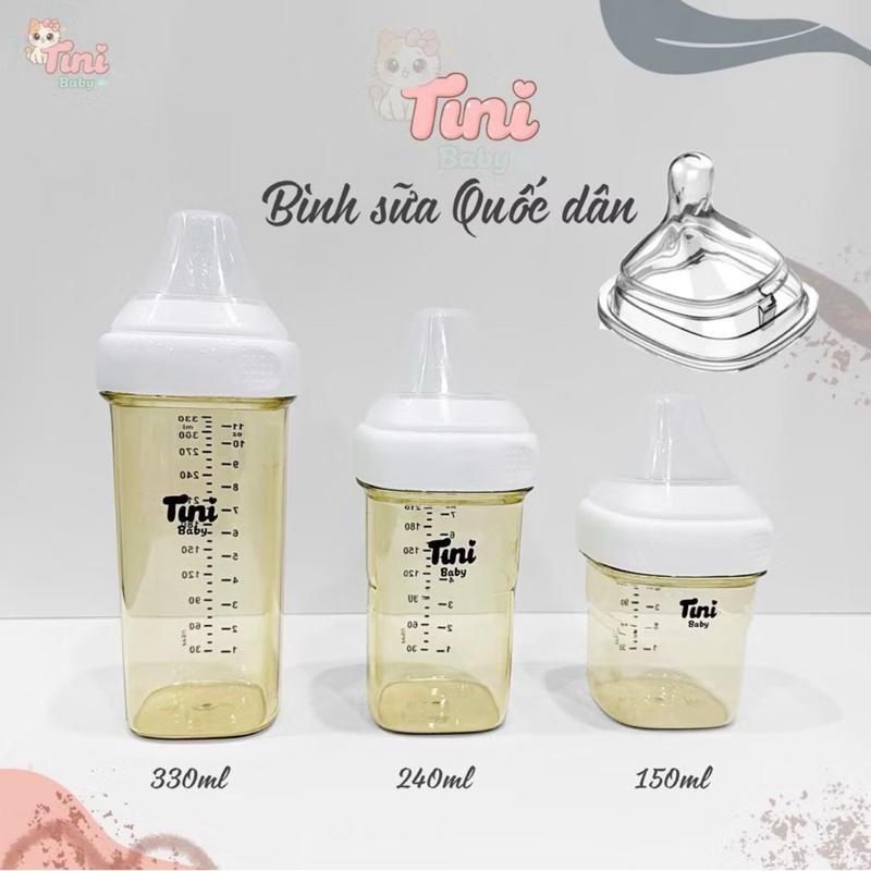 Bình Sữa TiNi Cổ Vuông Cho Bé 150ml/240ml/330ml