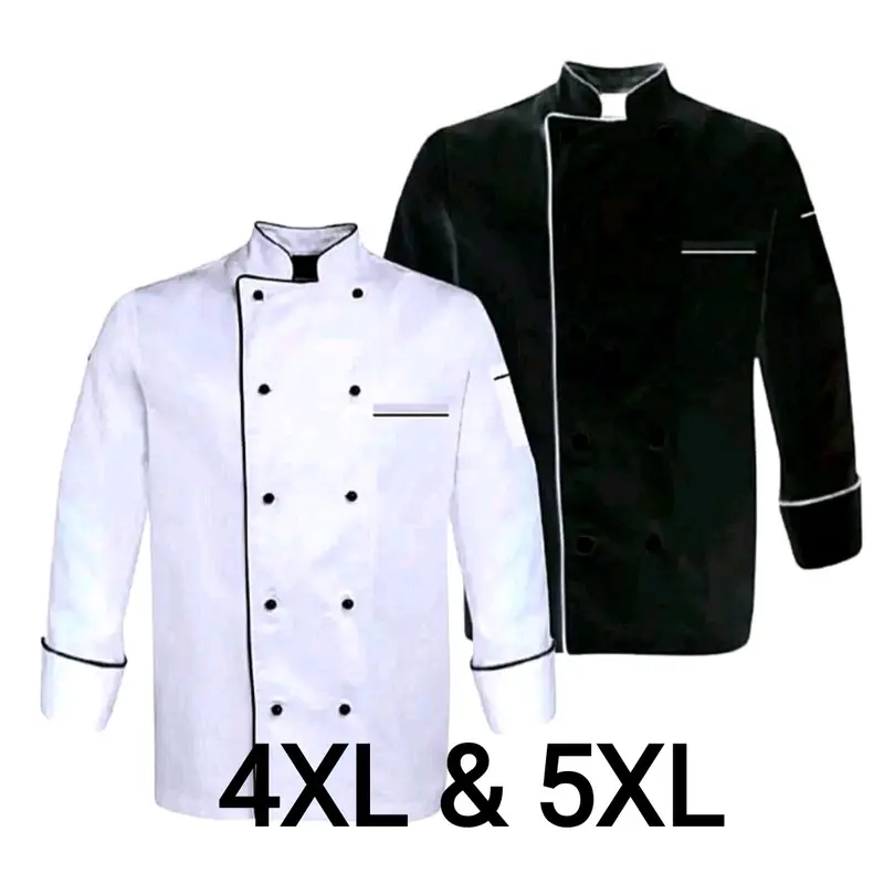 Srm Baju Chef Ukuran Jumbo 4XL & 5XL Bahan Drill pria dan wanita 2