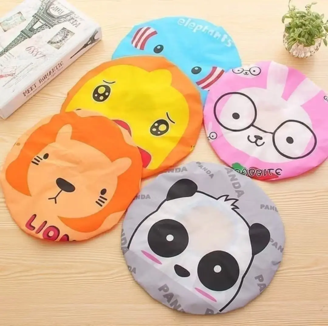 READY SHOWER CAP PENUTUP KEPALA SAAT MANDI SHOWER CAP MURAH DAN LUCU