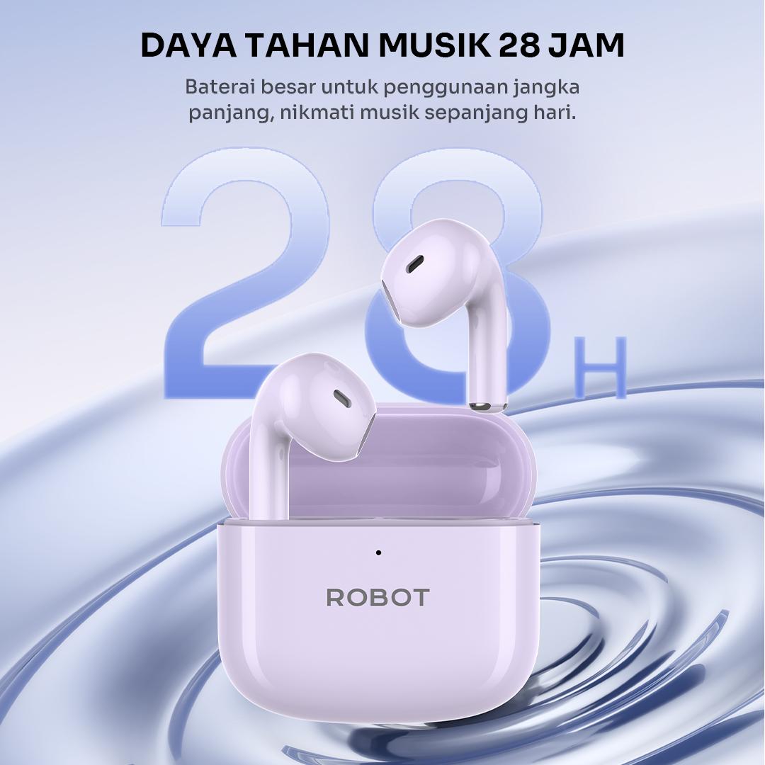 ROBOT Enco Buds 4 TWS Earbuds Headset Bluetooth 6.0 Tahan Air IPX4 Full Bass 28 Jam Baterai Garansi 1 Tahun Bisa COD ROBOT Enco Buds 4 TWS Earbuds Headset Bluetooth 6.0 Tahan Air IPX4 Full Bass 28 Jam Baterai Garansi 1 Tahun Bisa COD