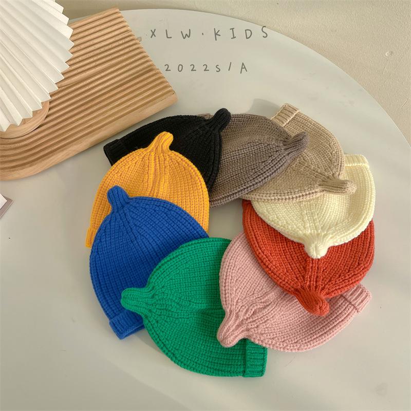 Korean Fashion Nipple Baby Hats Wool Caps for Kids Outdoor Warm Beanies Children Hat for Girls Boys Kids Accessories Newsboy Cap 1