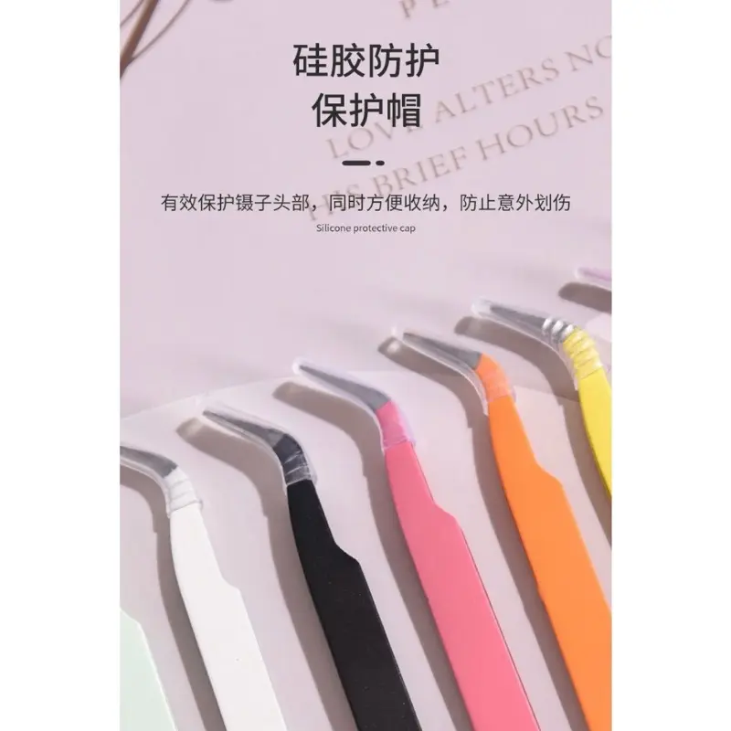 ￼LEM BULU MATA JUNIES HITAM dan Pinset Tweezer Lurus Bengkok / Jepitan Pinset Bulumata / Pinset Sticker Journal/ Eyelash Extension Pinset Serbaguna Pinset 4