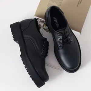 Kenfa - Siho Black Sepatu Formal Pria Wanita Casual Kerja Kantor Pantofel Oxford Doctmart Hitam