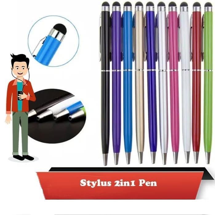 Laku Stylus 2in1 Stylus plus Ballpoint 2in1 Pulpen Touchscreen Hp Pena Touch Screen 0