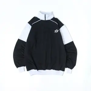 PLATINUM WORLD Jaket Sweater Rugby - Halfzip BT Unisex Pria Wanita Premium QCuality F5