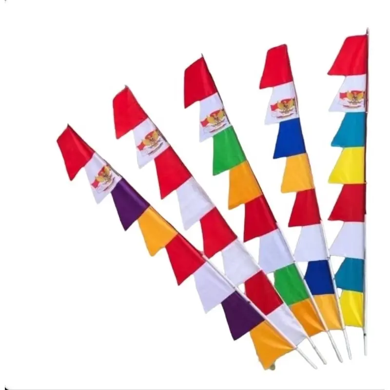 Bendera Umbul gergaji paket 2 in 1 Bendera Indonesia / umbul umbul Warna Bendera merah putih Dekorasi luar ruangan 5