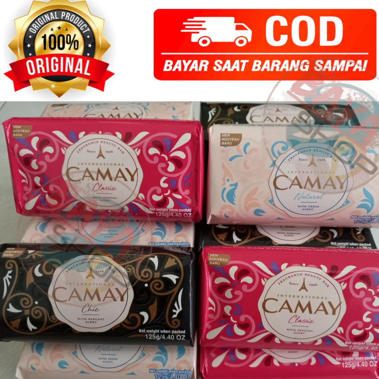Sabun Mandi Camay 125gr - Sabun Batang - Original