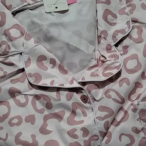 BV - Piyama Set Fedela Wanita Bermotif Kekinian Style Lengan Pendek Celana Panjang Bahan Katun