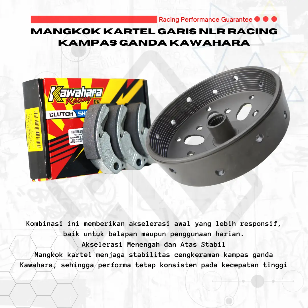 Mangkok Ganda Kartel Garis Dan Kampas Kawahara Motor matic YAMAHA DAN HONDA