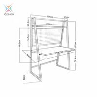 Gambar Oxihom Meja Belajar Pegboard Meja Lipat Meja Kerja Meja Komputer Meja Gaming Meja Anak Meja Laptop - Putih Kayu dari Oxihom Kota Administrasi Jakarta Utara 3 Tokopedia