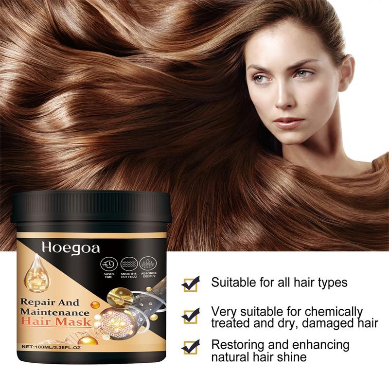 Product Introduction of HOEGOA Hair Mask Light And Non-sticky, Easy To Absorb, Long-lasting Hydrating and Moisturizing Nourish And Repair Hair Mask 100G 20