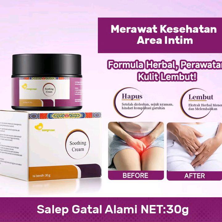 MANGOMAN Salep Gatal Selangkangan 30gr - Pereda Gatal Alami, Cegah Infeksi Jamur, Aman Untuk Semua Usia