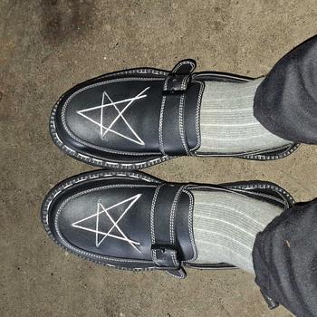 Product Review of Mikihas R4 - Sepatu Loafers Pria Slip-On Dockmart Bintang Kulit Hitam Sol Karet Flat Shoes Sneakers Kasual penny loafers loafers  style outfit from o**n 0