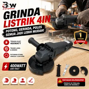 BSW Mesin Gerinda Tangan 4 inch 380W Kualitas Tinggi Multifungsi Saklar Belakang Daya Super Kuat Garansi 1 Tahun