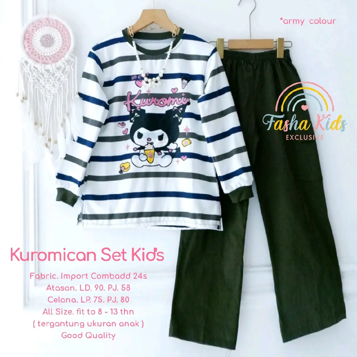 Kuromican Setelan Baju Anak Spesial Lebaran Bestseller by Fasha Kids