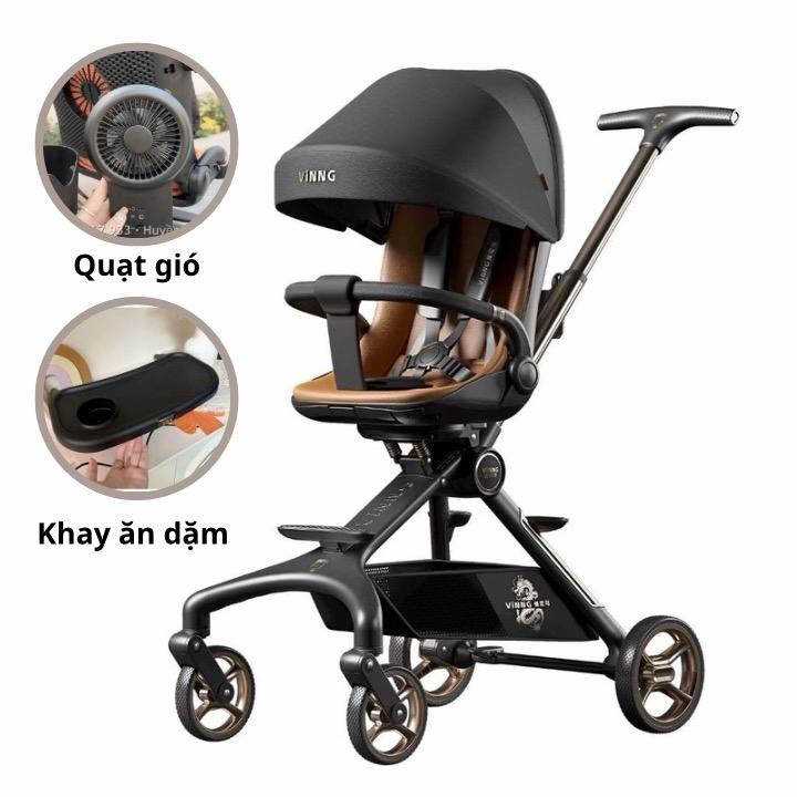  VINNG Q11 phiên bản nâng cấp 2025 có bàn ăn dặm chính hãng + quạt gió màu nâu đen  nâu be 