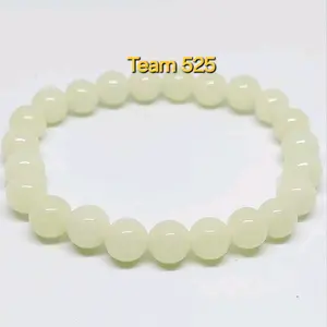 Gelang Batu Fosfor Nyala Hijau 8mm Top Quality HQ Pria Wanita Dewasa - Bracelets