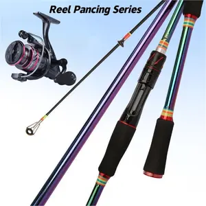 Joran Pancing Manta II Strong Eva Color Kuning Dengan Ukuran 2.1M Paket Reel Fishing Spinning Rod