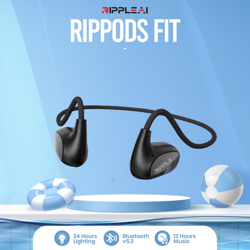 【Hot Selling】Ripple Rippods Fit F2 Sport Bluetooth Earphone wirelesss headset/handsfree 5.3 Garansi 1 tahun headphone earphones COD 1