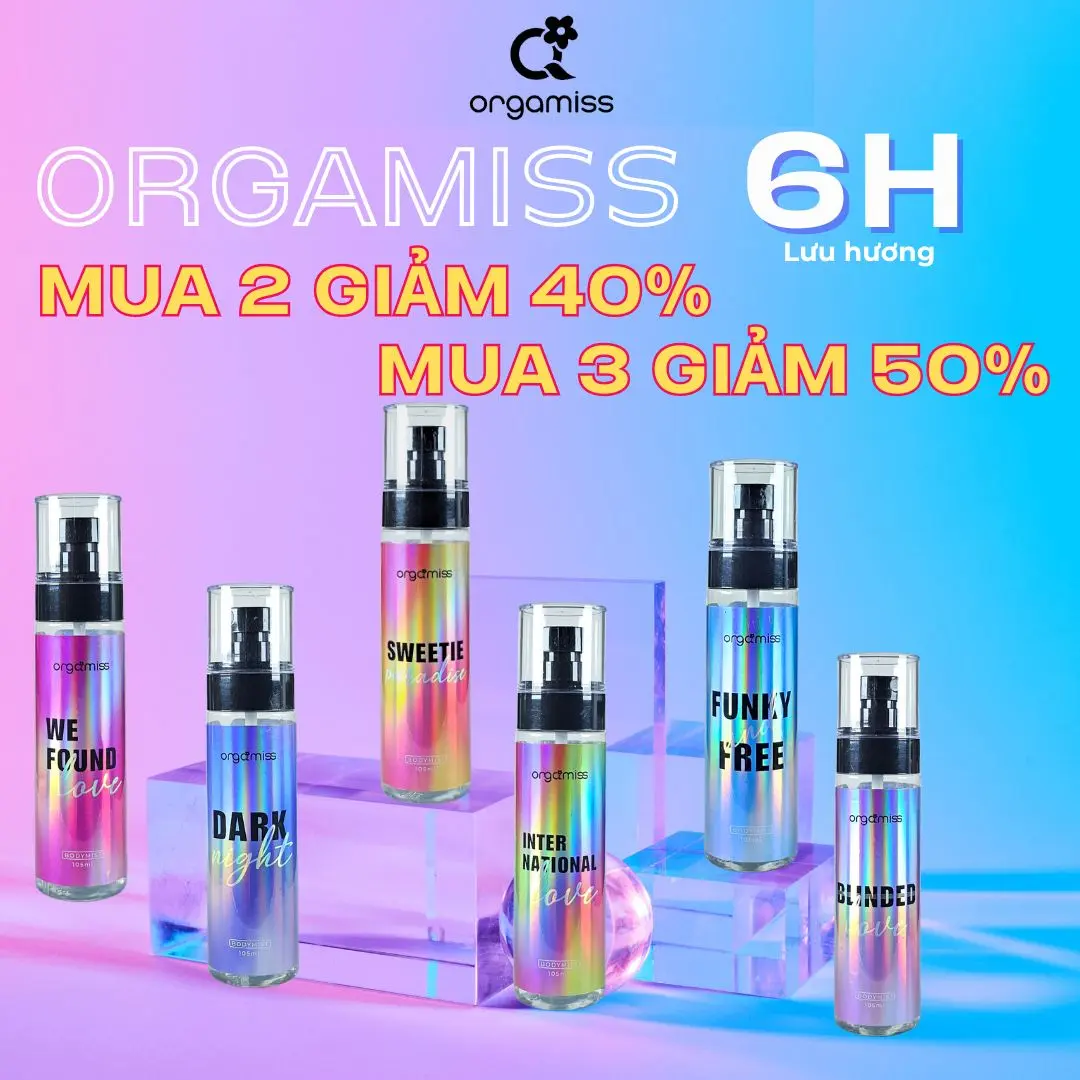 [Mua 3 Giảm 50%] Body Mist Orgamiss Nước Hoa Nam Nữ, Xịt Thơm Toàn Thân Phù Hợp Đi Học, Đi Chơi Hẹn Hò Lưu Hương 6 Giờ Perfume Cosmetic Women Mỹ Phẩm Chai Xịt 30Ml - 105Ml