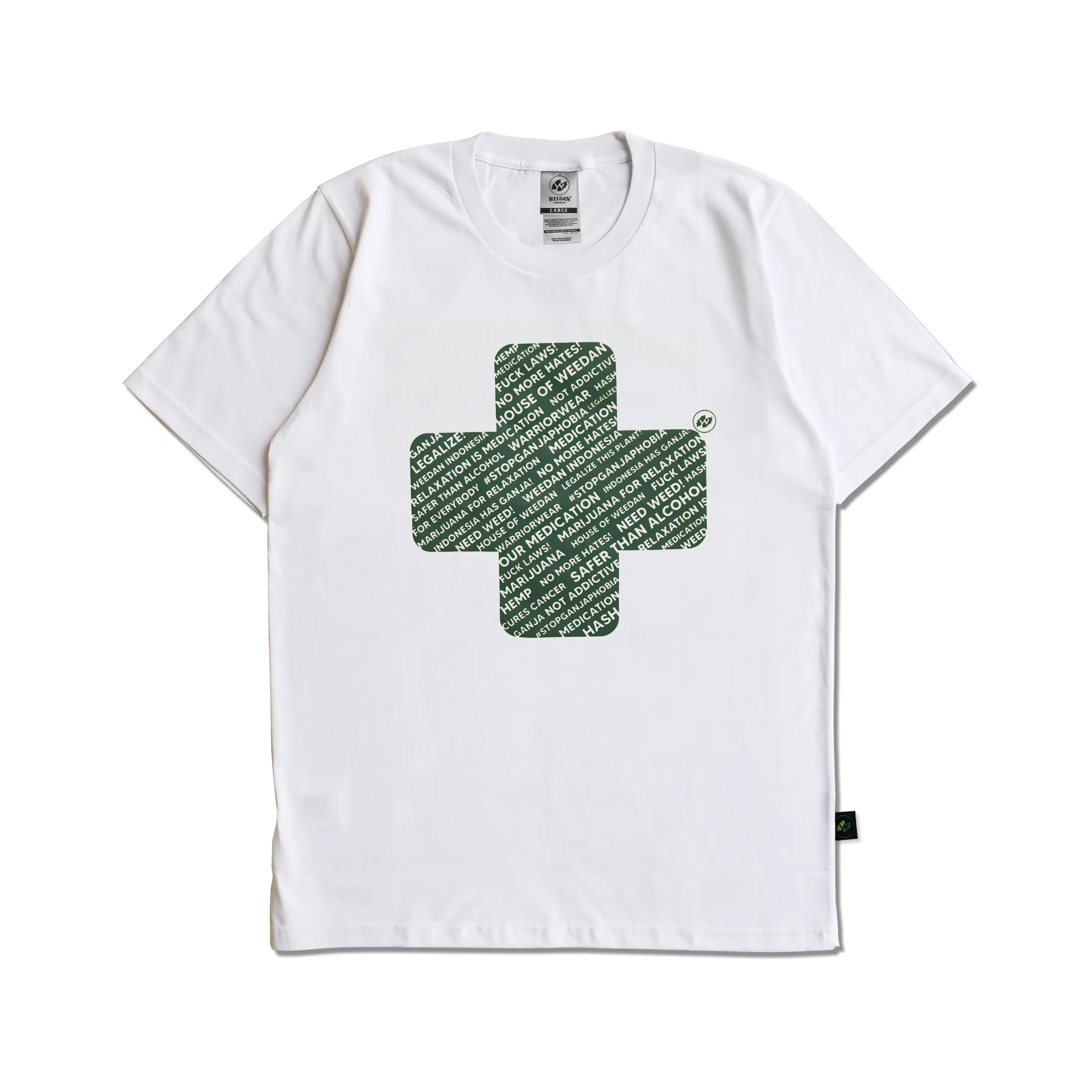 Weedan - Green Med Plus T-Shirt - Cotton Combed 24s
