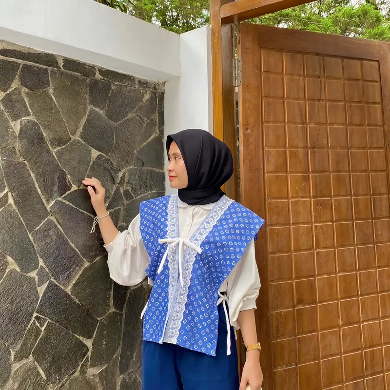 Mona vest | vest batik Bunga 3