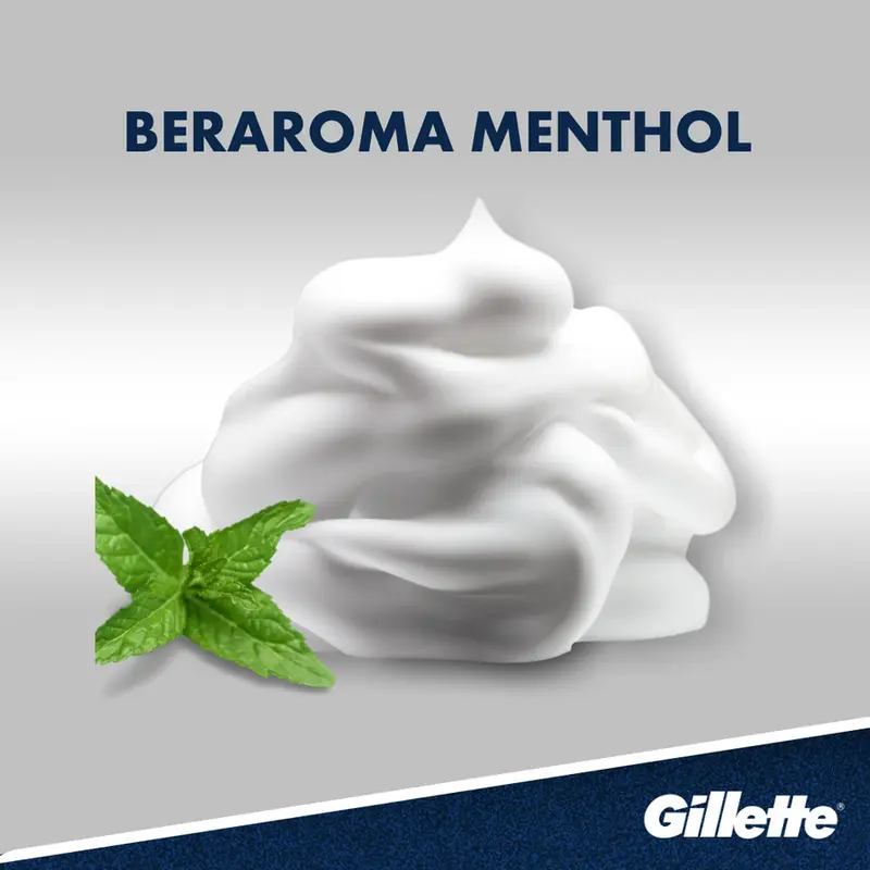 Gillette Mach 3 Turbo Pencukur Isi Ulang Pisau Cukur & Gillette Shaving Foam Cream Menthol 175gr 7