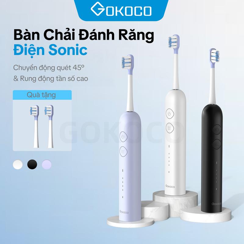 Bàn Chải Điện Sonic – Rung Tần Số Cao, Quét 45°, 4 Chế độ và 3 cấp độ, Làm sạch mạnh mẽ, mức Pin 1200mAh