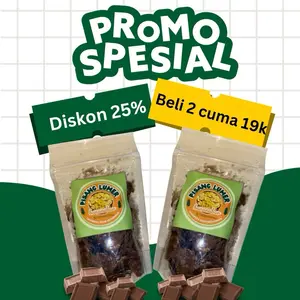BELI 1 GRATIS 1 PISANG LUMER COKLAT Keripik Pisang Cokelat Lumer 150 gram tanpa Pengawet Camilan Enak & Segar