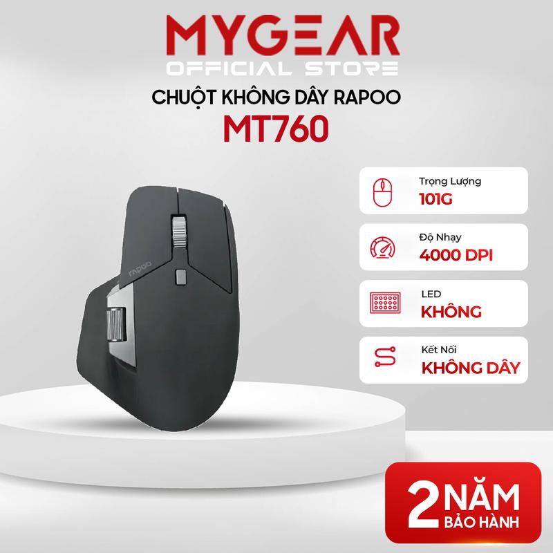 Chuột không dây Rapoo MT760 / MT760M Mini Đen / Trắng Xám / Hồng Nhạt Chính hãng - Bảo hành 24 tháng