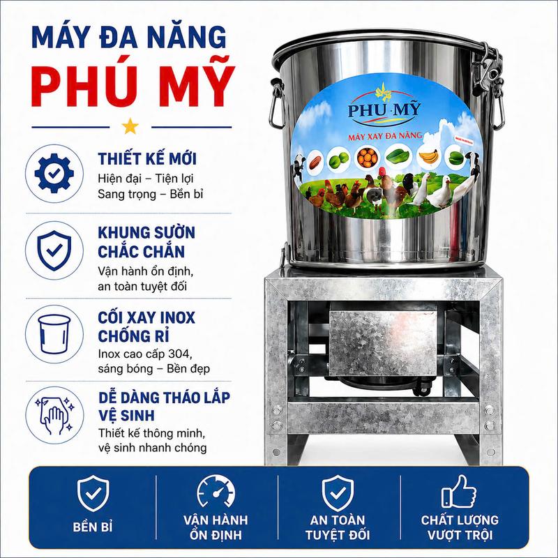 MÁY XAY ĐA NĂNG PHÚ MỸ – THIẾT KẾ MỚI, BỀN BỈ VƯỢT TRỘI Máy Xay Rau Củ Đa Năng Bảo Khang 750w Chăn nuôi gia súc gia cầm