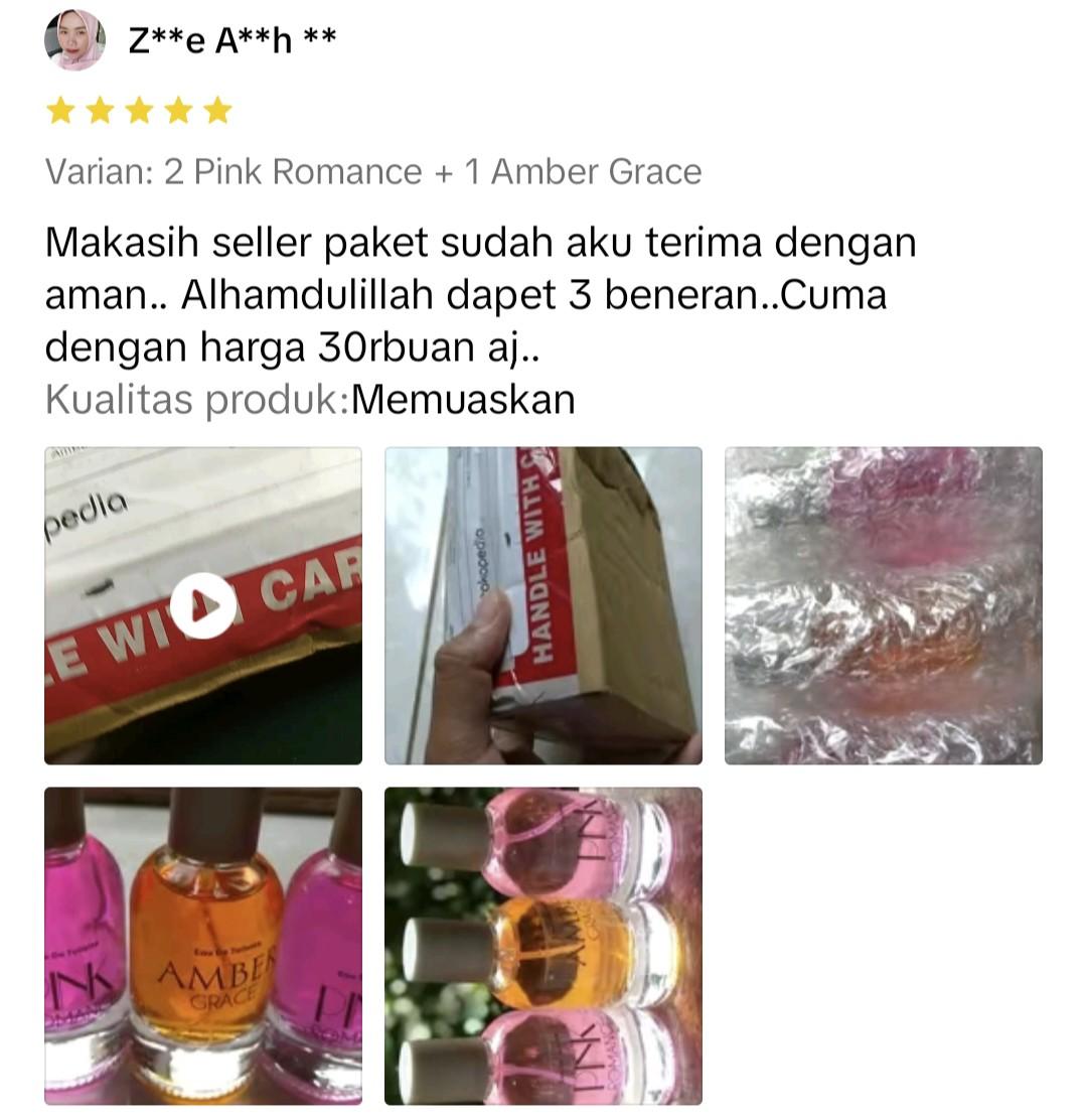 Promo Buy 1 Get 3 Parfum MINISO Pink Romance + Amber Grace Parfum Wanita Tahan Lama Perfume