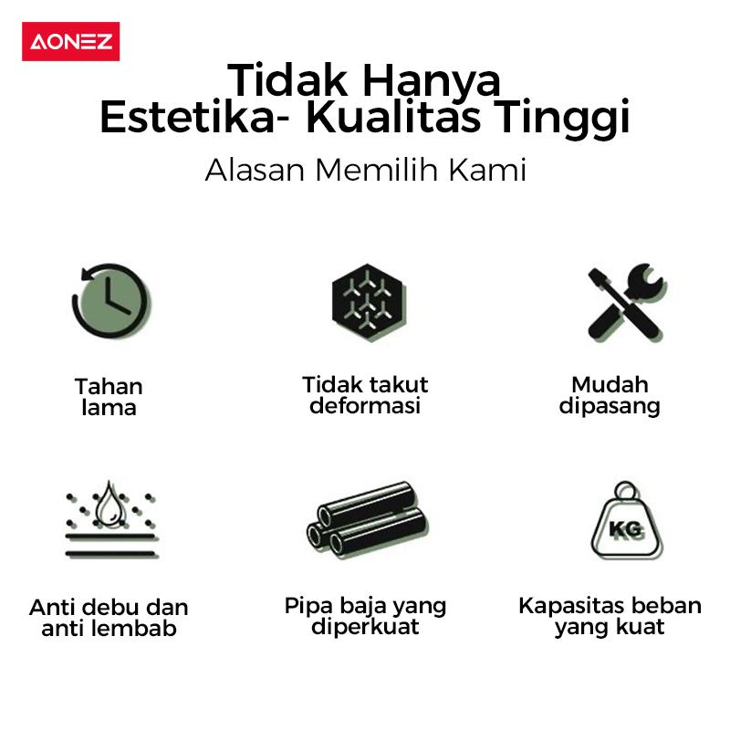 Product Introduction of 【Tahan debu】【Full cover】【Instal 1 menit】【COD】【24H Shipping】Aonez Rak sepatu dan topi anti debu Rak Gantungan Baju Stand Hanger Rak Sepatu Penyimpanan Jaket Topi Rak Jemuran Baju Rak Sepatu Sandal Rak 6