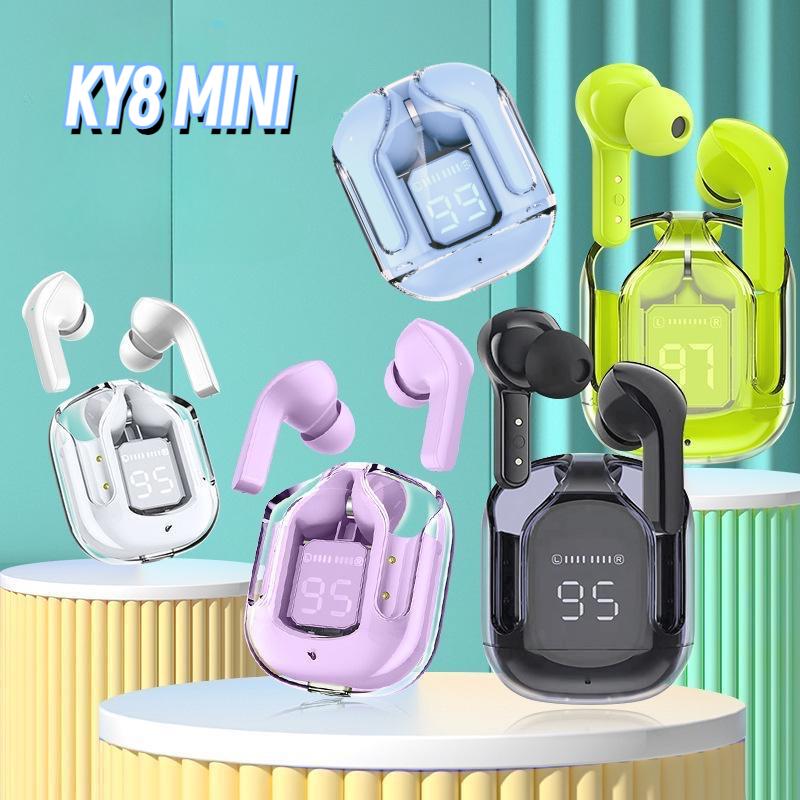 Tai nghe mini31, với màn hình kỹ thuật số LED, thân trong suốt 5 màu, chức năng điều khiển cảm ứng, khử tiếng ồn Bluetooth, tai nghe không dây, âm thanh điện tử 1
