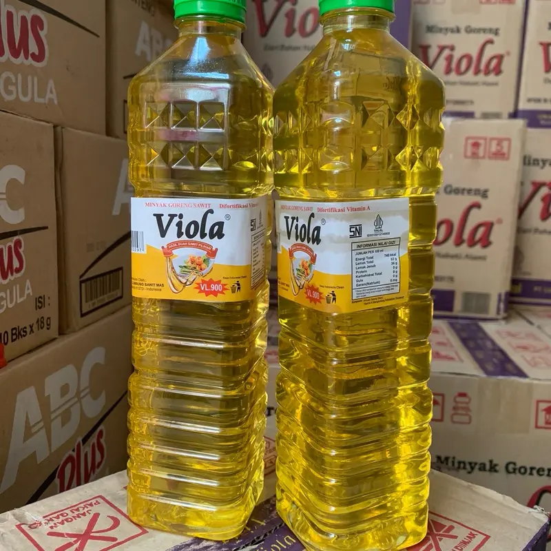 2 botol minyak goreng viola vl900 2