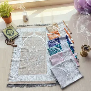 [ RAJUT CORAK ] SAJADAH RAWIS MOTIFCORAK RAUDHOH Ukuran 110x70 cm bahann rajut